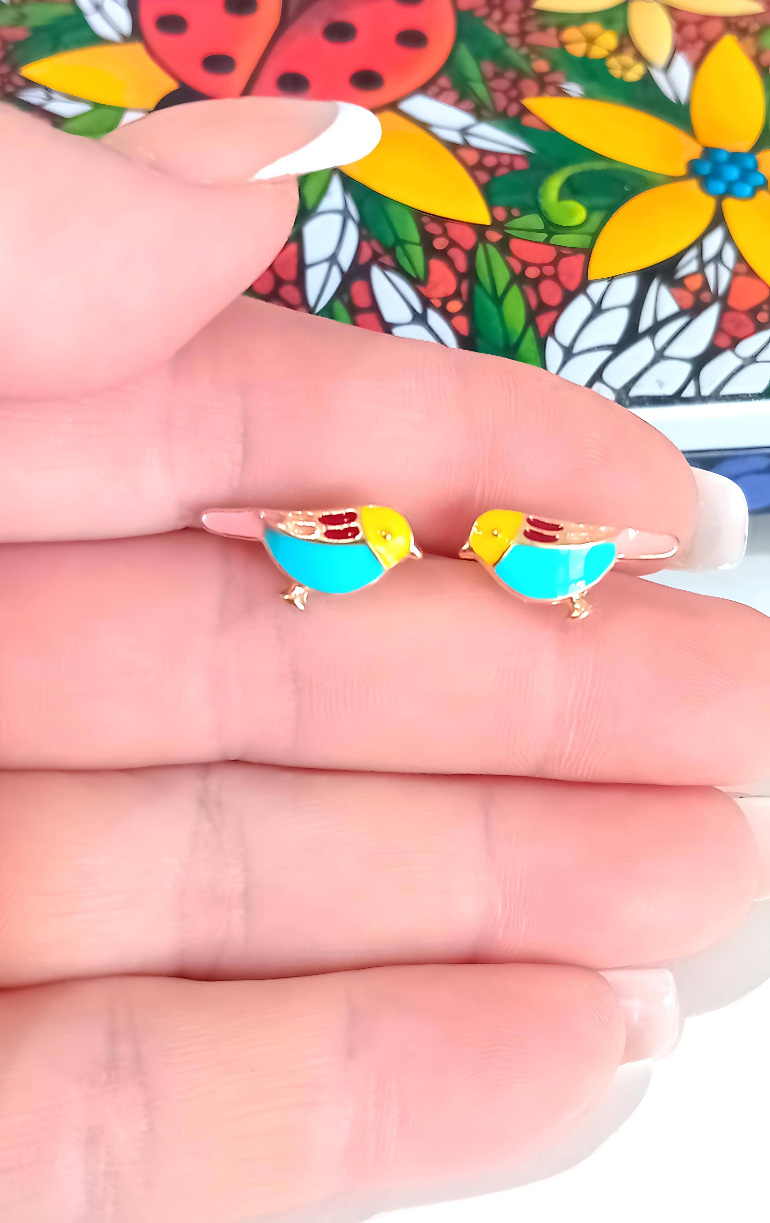 Wild & Free - Wholesale Stud/Post Earrings - Pendientes de pájaro1