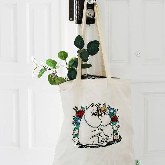 The Folklore Company - Wholesale Tote Bag - Women's - Cross stitch kit with tote bag - Moomin Love3