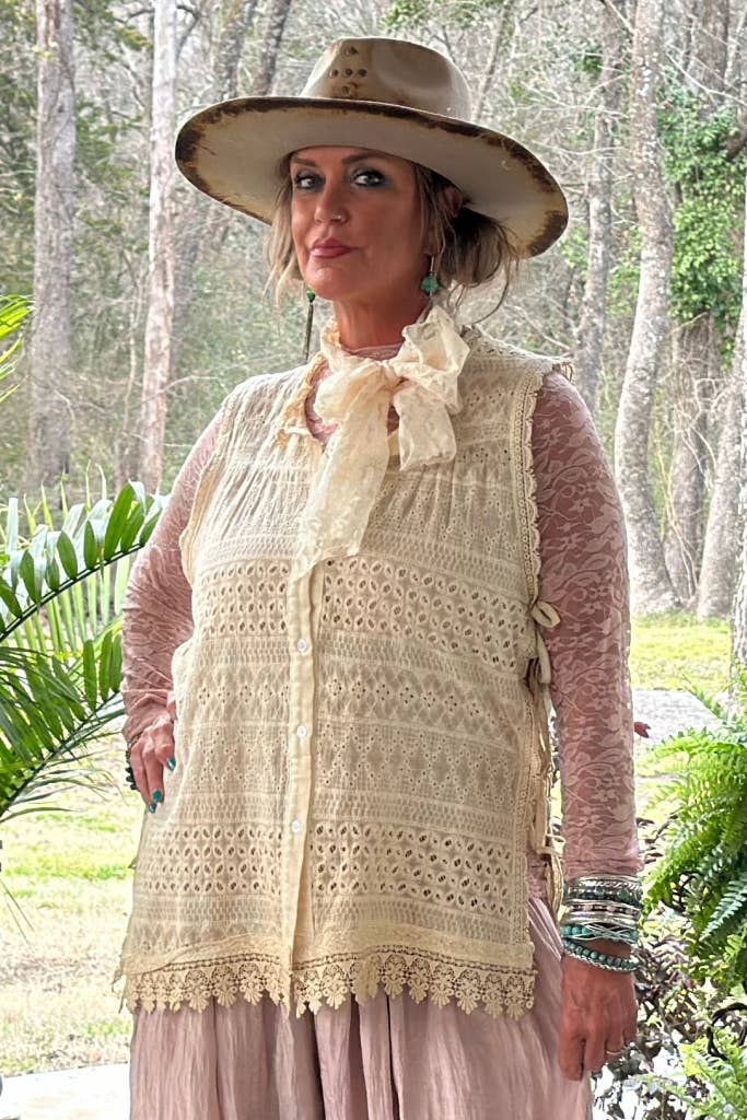 Jaded Gypsy - Wholesale Blouse - Women's - Eyes on You Top - Tea Stain0