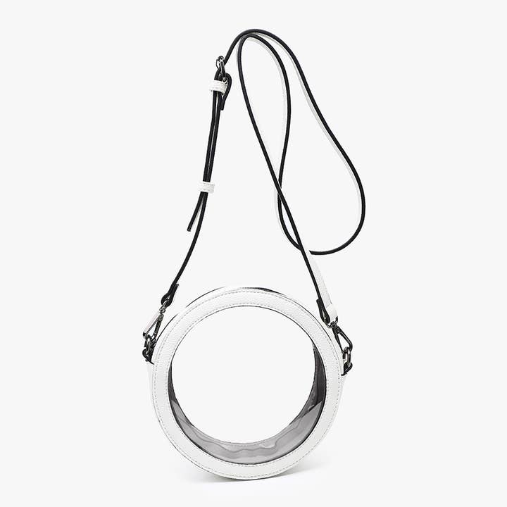 Jen & Co. - Wholesale Crossbody Bag - Women's - M2440CR Lilibet Clear Circular Women's Crossbody Bag8