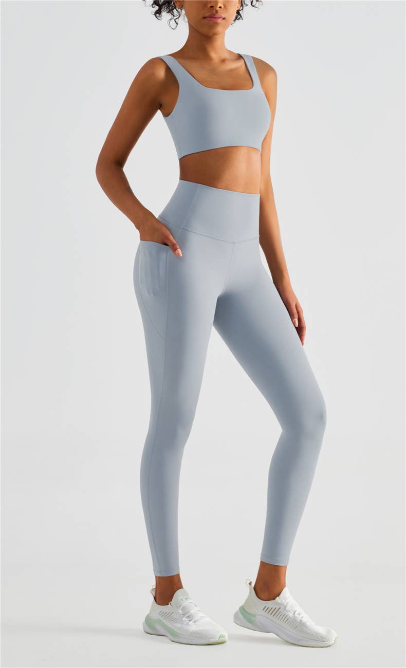 91thelabel - Wholesale Athletic/Lounge Leggings - Women's - Hazel Lycra® High Waist Leggings With Side Pockets7