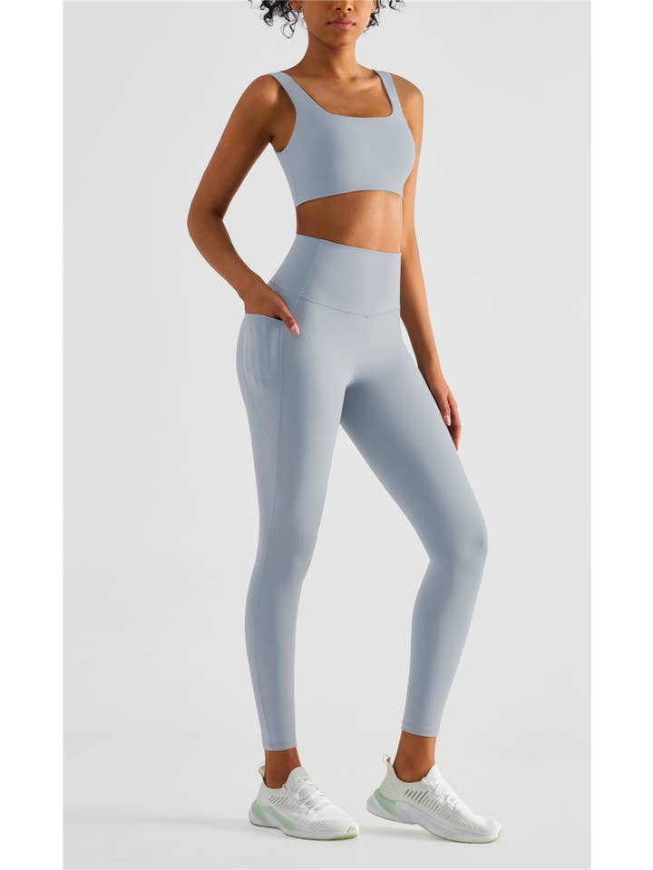 91thelabel - Wholesale Athletic/Lounge Leggings - Women's - Hazel Lycra® High Waist Leggings With Side Pockets7