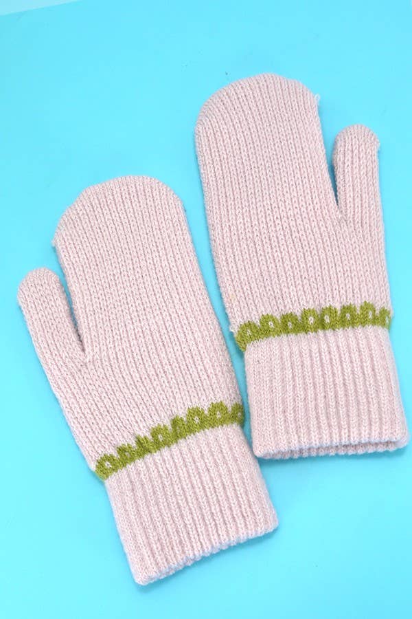 JOSSLYN by wall to wall - Wholesale Mittens - Women's - CLASSIC SOLID KNIT WARM MITTEN GLOVES | 40G1023