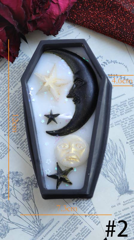 Candles Meta - Wholesale Novelty Candle - Halloween Coffin Skull Tombstone Decor Scented Candle CM0731