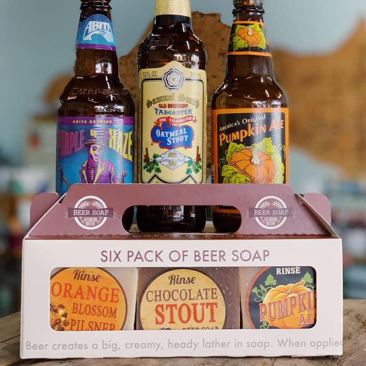 Bierseife Sechserpack | 6er-Set Handwerksgeschenk | Männergeschenk für den Großhandel von Rinse Bath Body Inc
