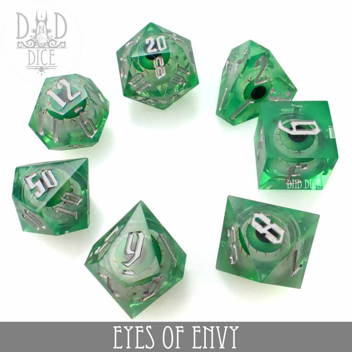 DNDDICE.COM - Wholesale Dice - Eyes of Envy - Liquid Core2