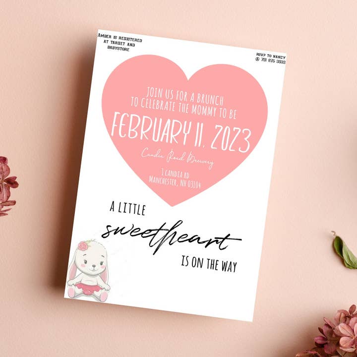 Valentines Day Baby Shower for wholesale by TipsyCards