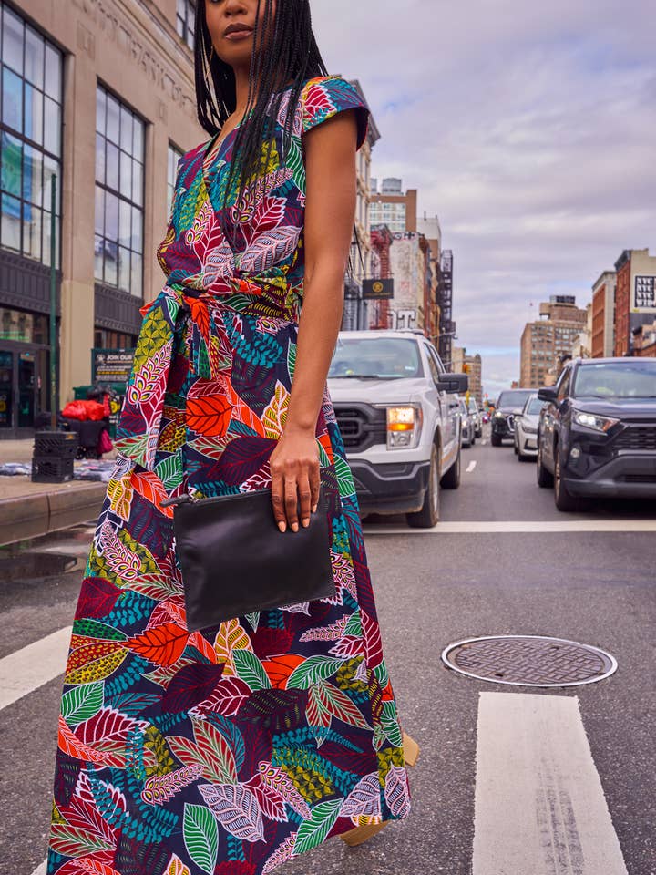 Wrap Blouse Nakasesi - short sleeves for wholesale by Amooti Store