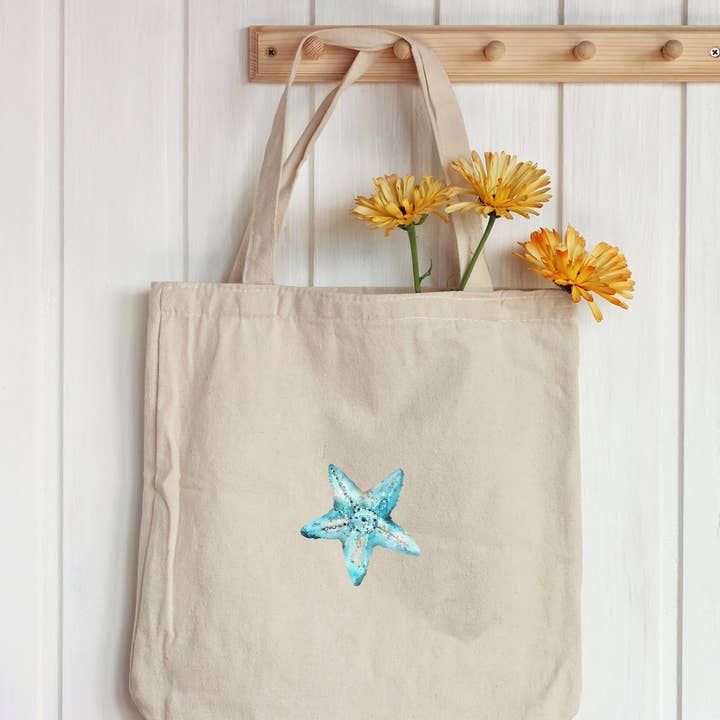 TB-P7097 Mini bolso gráfico de estrella de mar azul adorable para venta al por mayor de STARCHIS