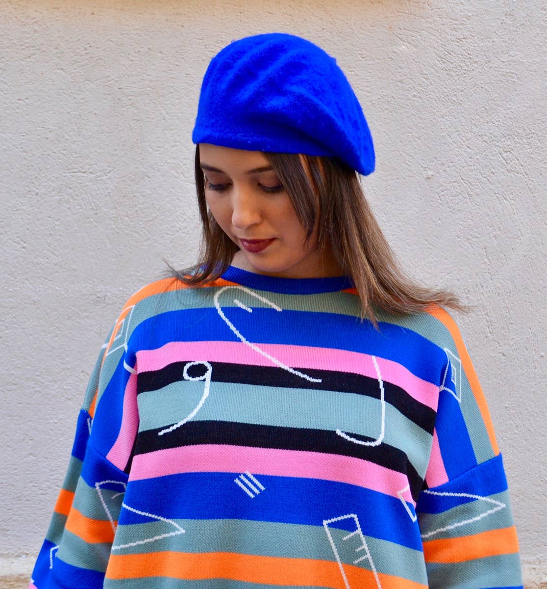 Flipa Barcelona – wholesale Tunic sweater – Women’s – 80s striped sweater3