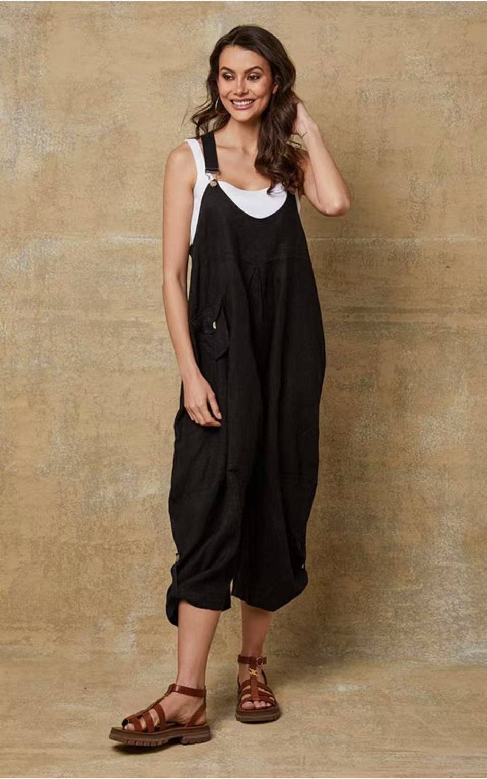 LÉA & LUC - Wholesale Overalls - Women's - 100% linen jumpsuit REF. 722290