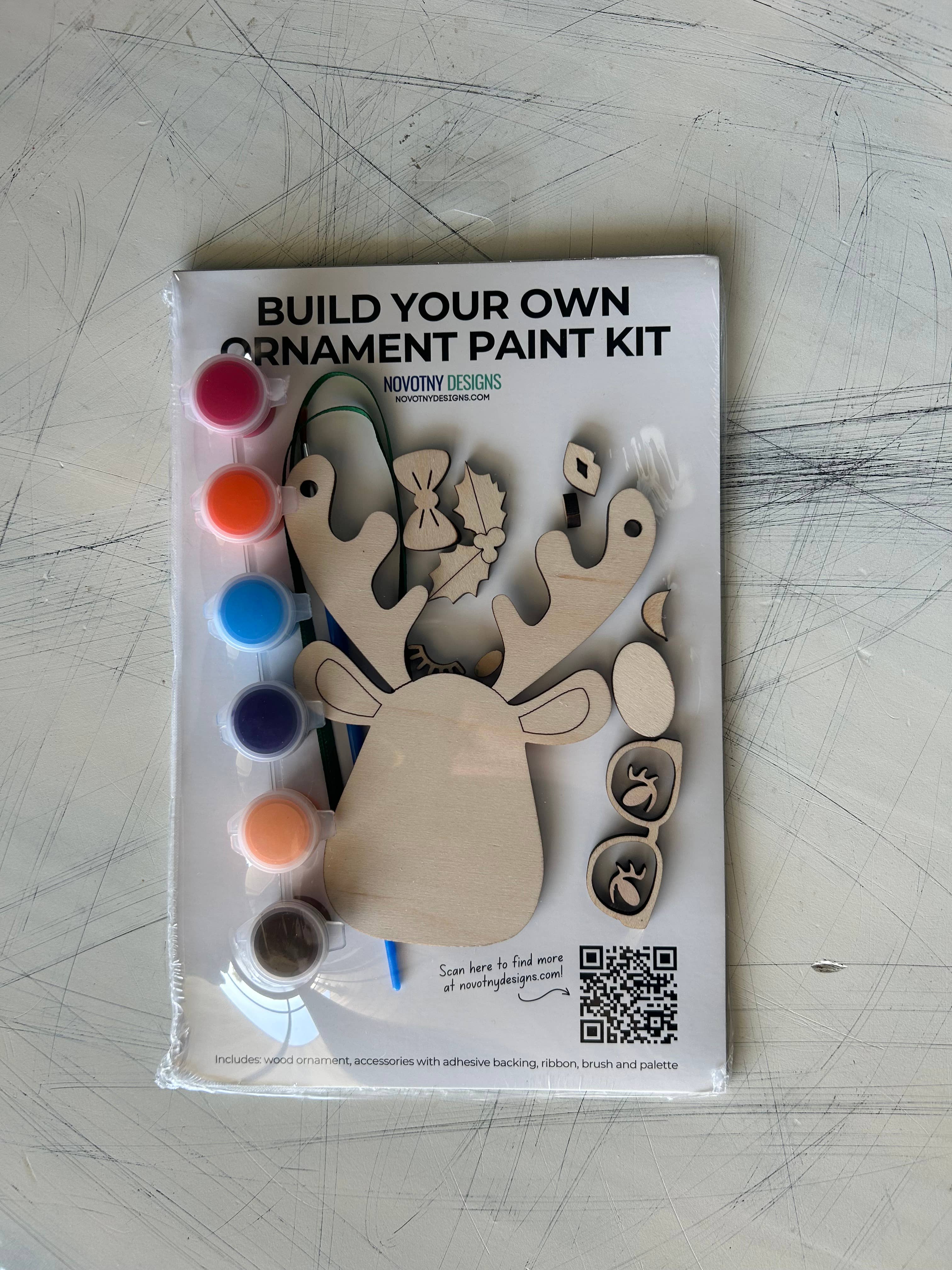 Novotny Designs – Kit de artesanato DIY por atacado – Construa o Seu Próprio Kit de Pintura de Ornamento de Rena5