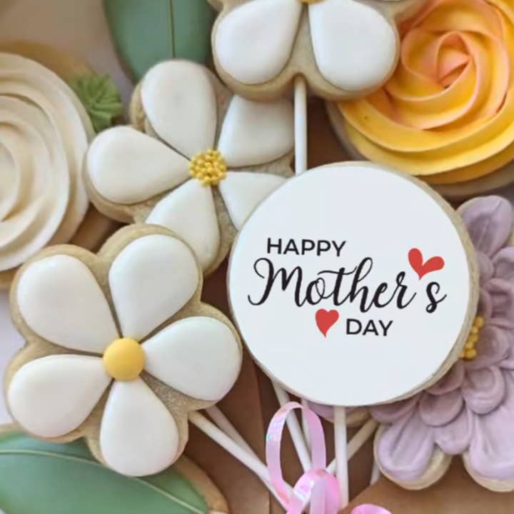 Frosted Cupcakery Bakery - Wholesale Cookie - Mother’s Day Sugar Cookies - Flower Bouquet