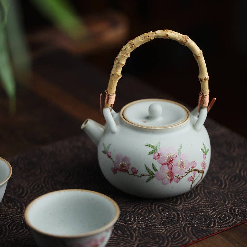 Gohobi （We cover U.S. import duties） - Wholesale Tea Set - Gohobi Hand-painted Floral Tea Set Teapot Tea cup13