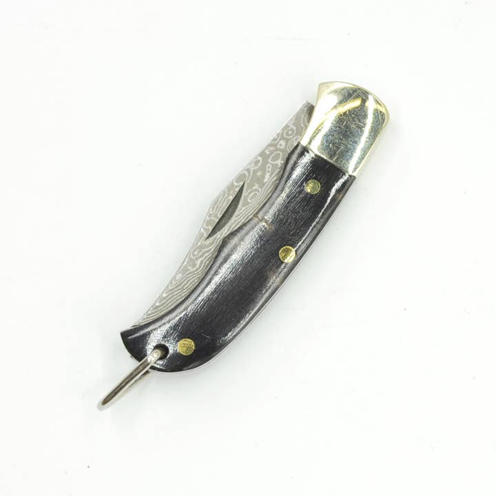 Curated Basics - Wholesale Pocket Knife/Holder - Ox-bone // Ox-horn Inlay Folding Knife