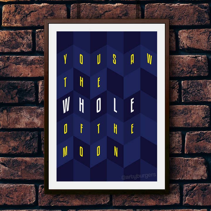 Whole Of The Moon | Rock Indie Lyrics Inspired for wholesale by ArtyBurgers