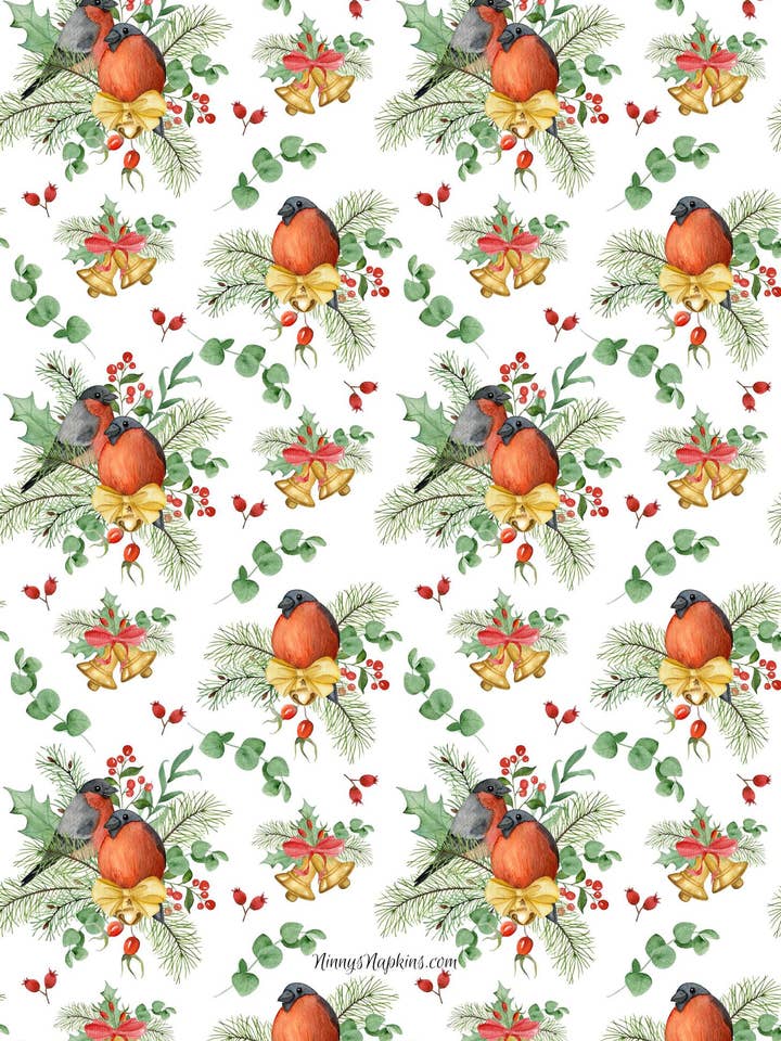 Ninny's Rice Paper A4 - Christmas Bird for wholesale by Ninnys Napkins