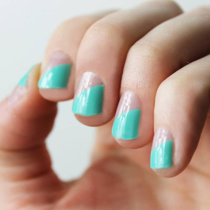 Envolturas de uñas francesas modernas de menta para venta al por mayor de So Gloss