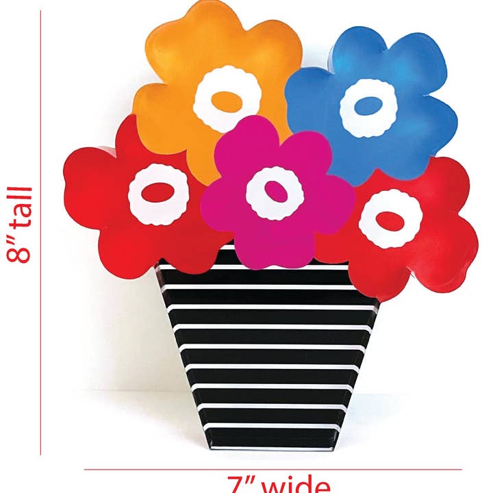 margo.rebecca - Wholesale Decorative Tabletop Object - flower bouquet acrylic block
