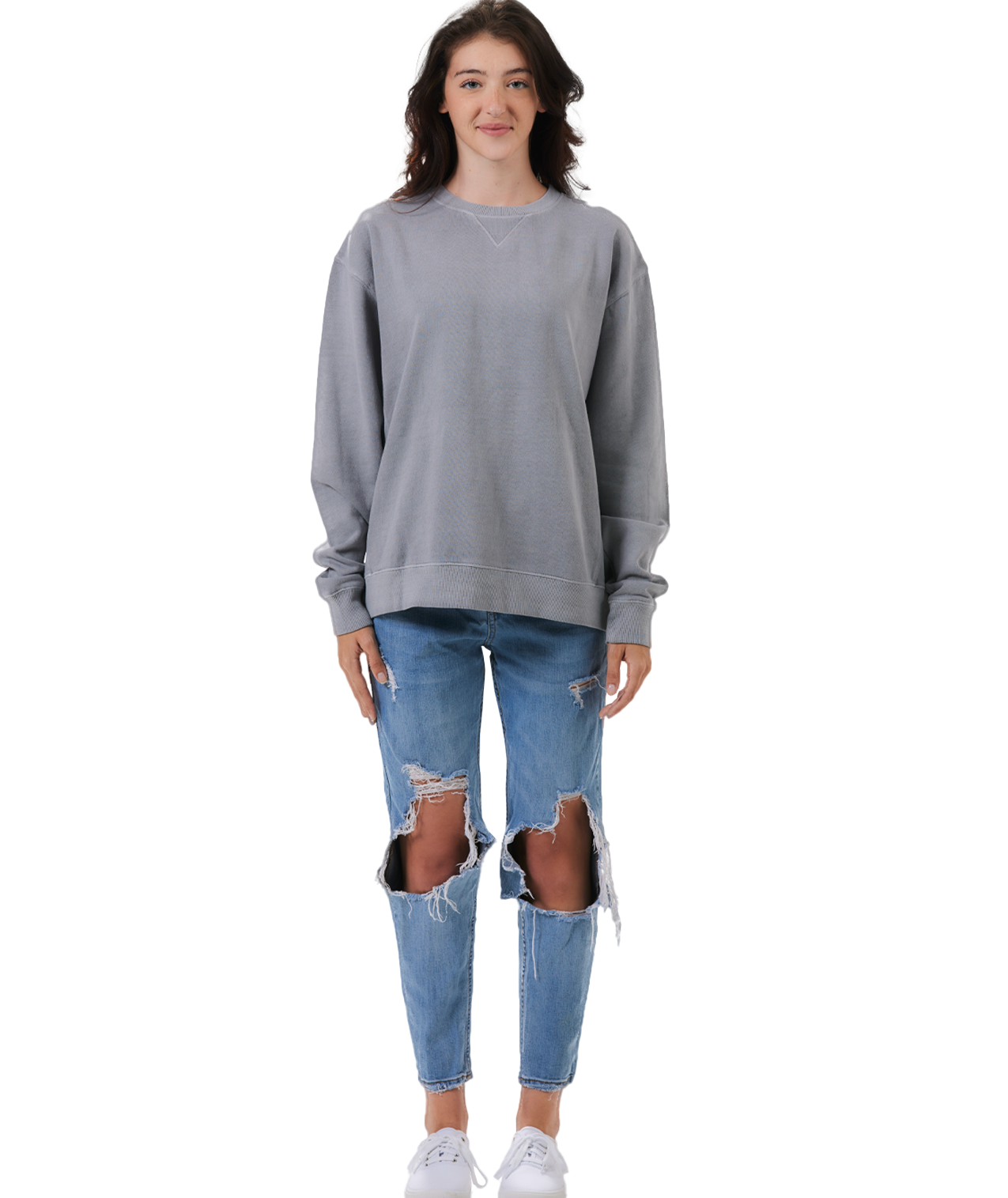U.S. Apparel - Wholesale Sweatshirt - Women's - Unisex Garment Dyed Fleece Crew22