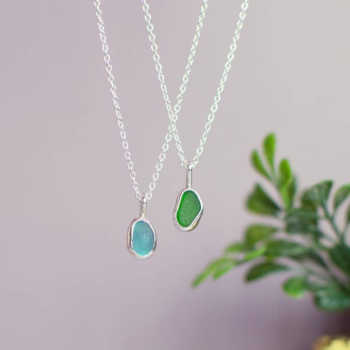 Seaglass necklace for wholesale by DesignbyGam