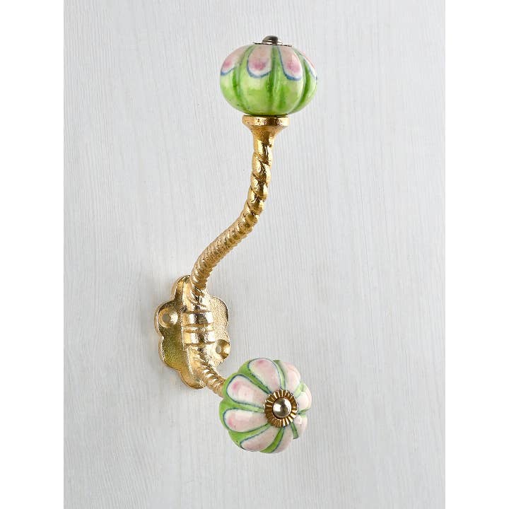 KNOBCO – Großhandel Wandhaken – Wandhaken aus Keramik in grünem Farbton, handgefertigt, aus blauer Keramik, Kleiderbügel, Vintage-Wandhaken, Wandhaken aus Metall, Haken für Möbelbeschläge, Badehaken4