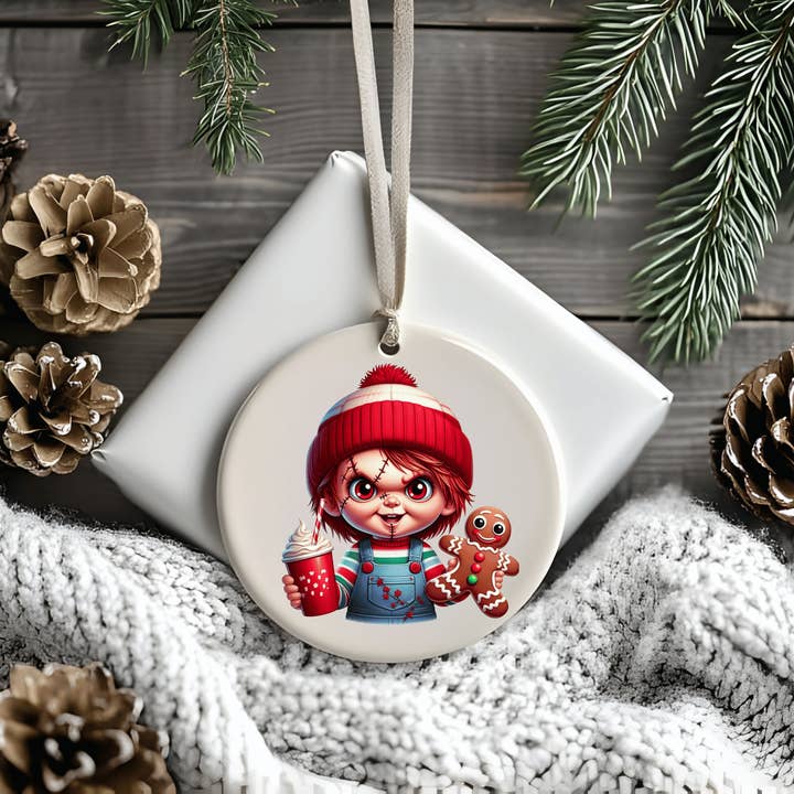 JAC Wholesale - Wholesale Ornament - Baby Chucky Character Christmas Ceramic Ornament