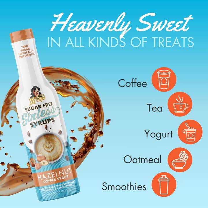 Miss Mary's Mix - Wholesale Flavored Syrup - Hazelnut Sugar Free Sinless Syrup
