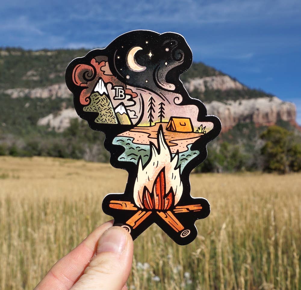 Sticker Art - Wholesale Sticker - Campfire Sticker1
