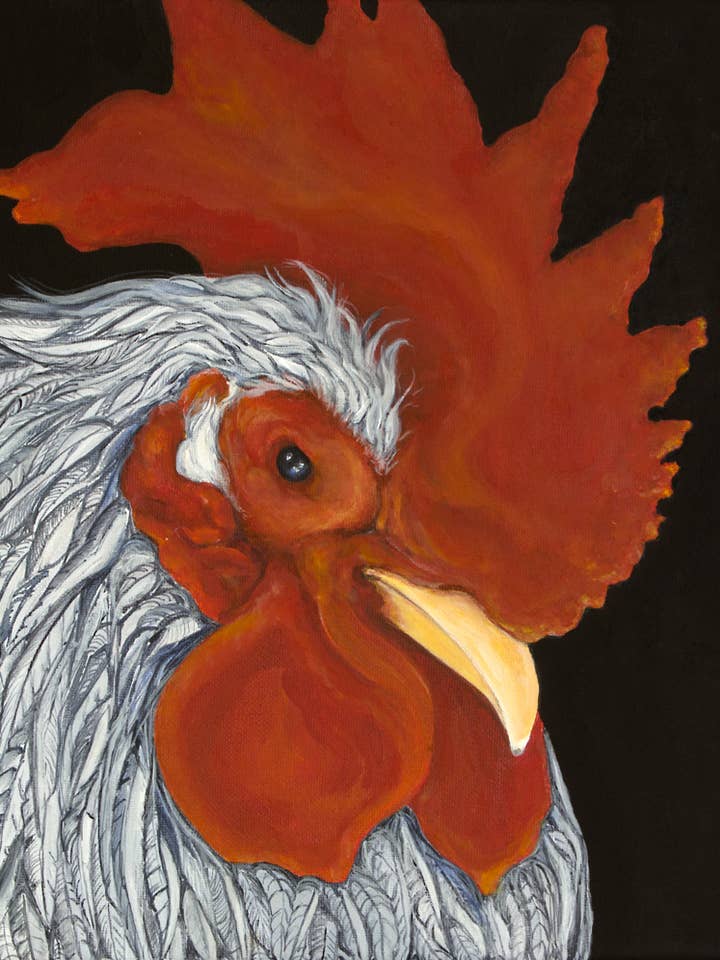 Perched Above - Chicken Print for wholesale by Tracy L Anderson