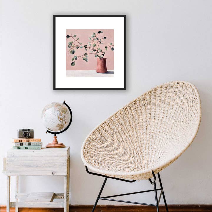 Décoration murale du salon Cottage - Impression d'art d'eucalyptus pour la vente par Kristie Lyn Studios