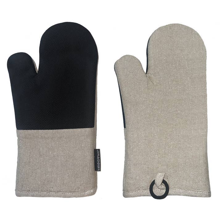 home mart goods - Wholesale Oven Mitt/Pot Holder - Beige Heat Resistant Oven Mitts With Cotton & Neoprene