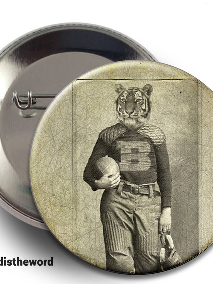 Sport Buttons, Pins, Badges, Fans, Funny Animals, Football for wholesale by The Wild Oddisorium