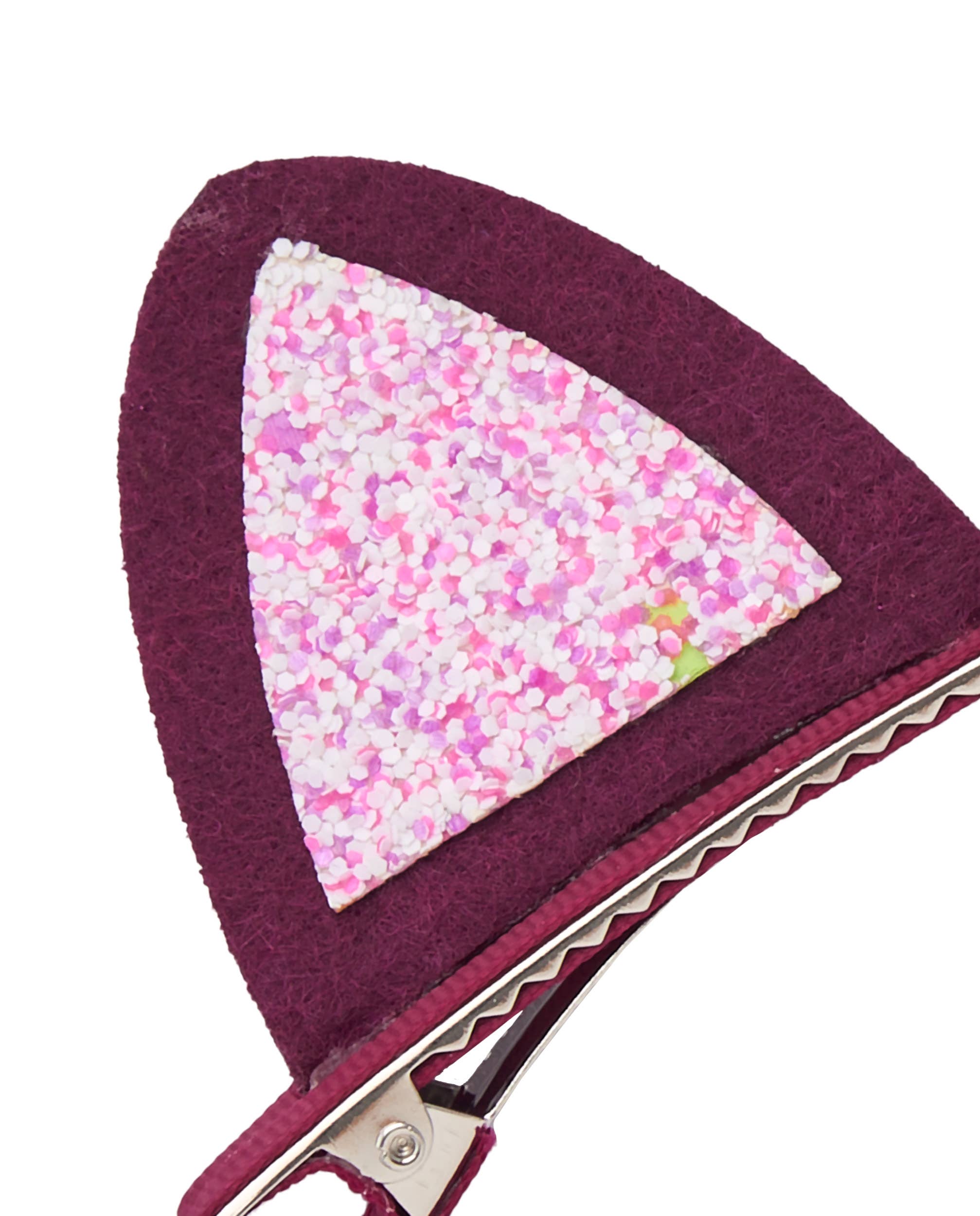 tuc tuc - Wholesale Hair Accessories Set - Kids - Girl's hair clips with ear shape and pink glitter design1