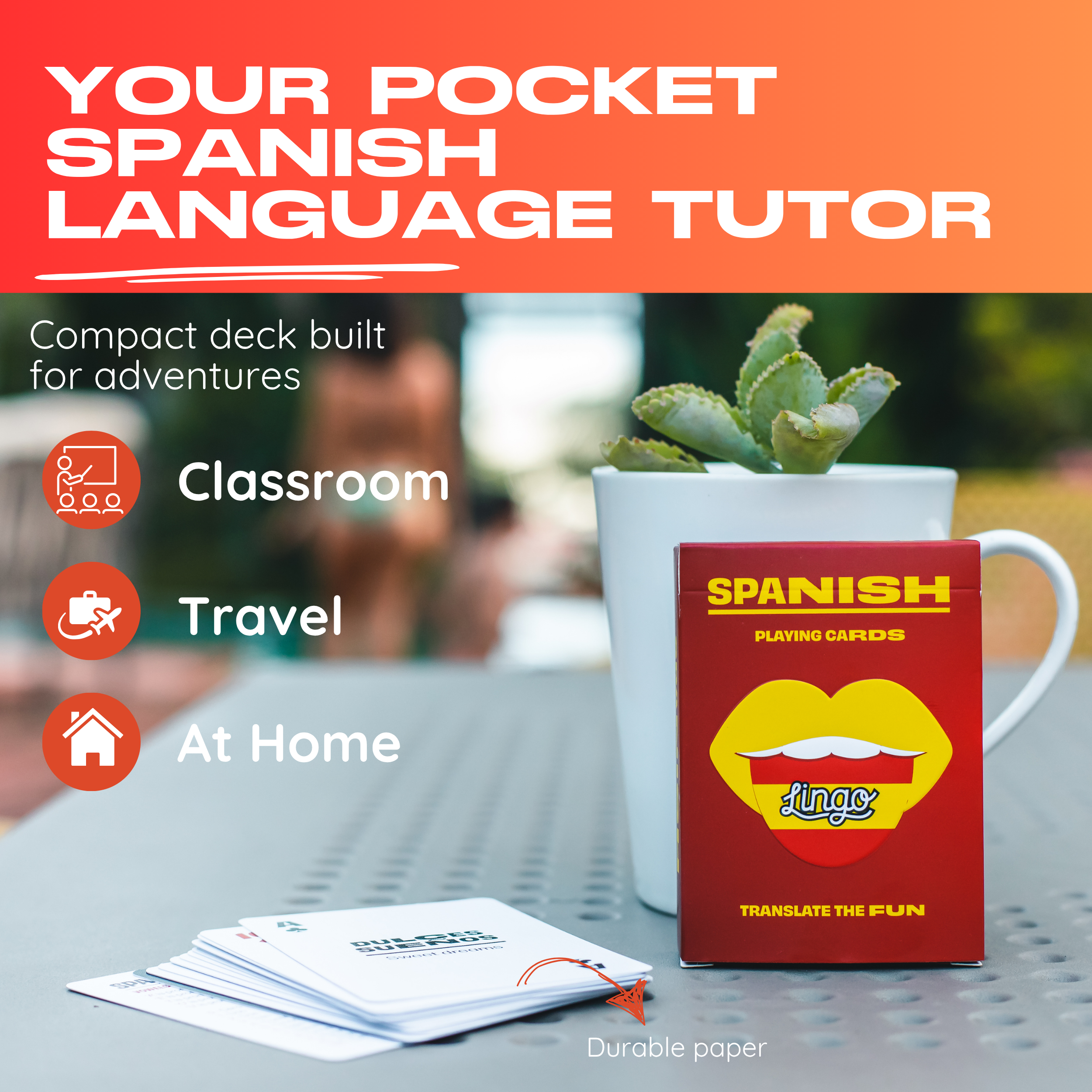 Lingo Playing Cards - Wholesale Playing Cards - Spanish Travel Playing Cards3