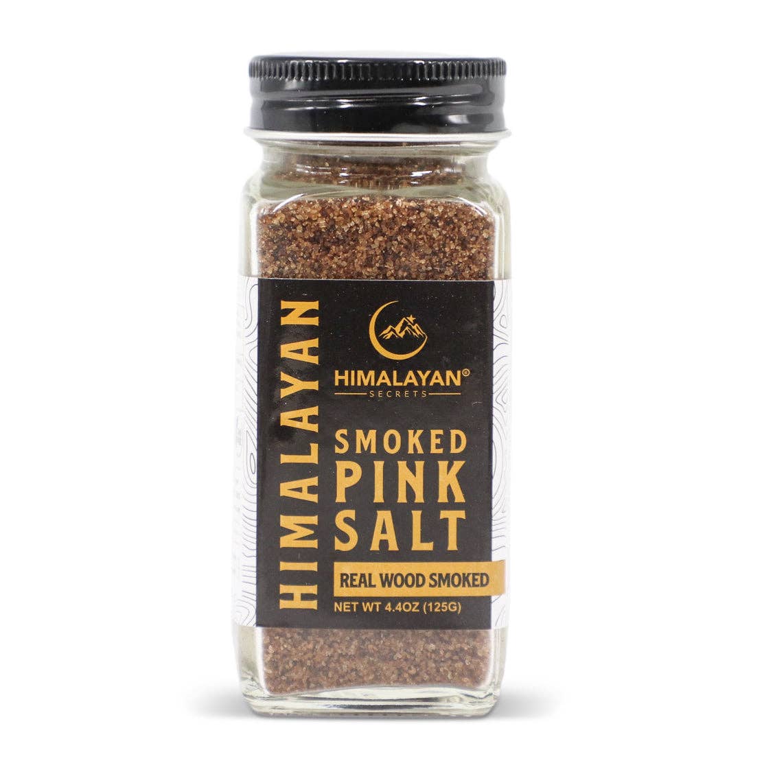 Himalayan Secrets - Wholesale Salt - 4.4 oz French Glass Himalayan Smoked Pink Salt Shaker - Real Wood Smoked0