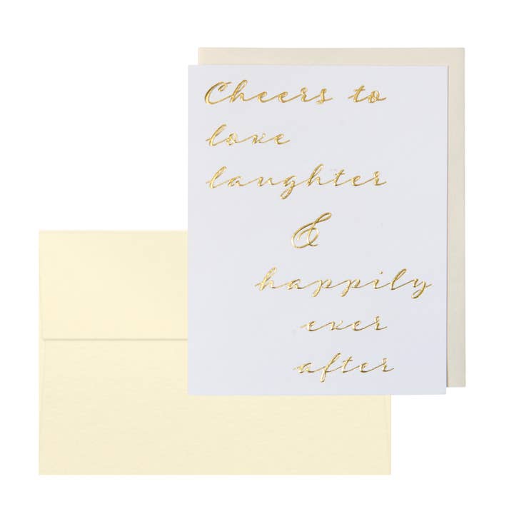WowWordZ - Wholesale Wedding Card - Wedding & Anniversary Card – Cheers to Love & Laughter
1