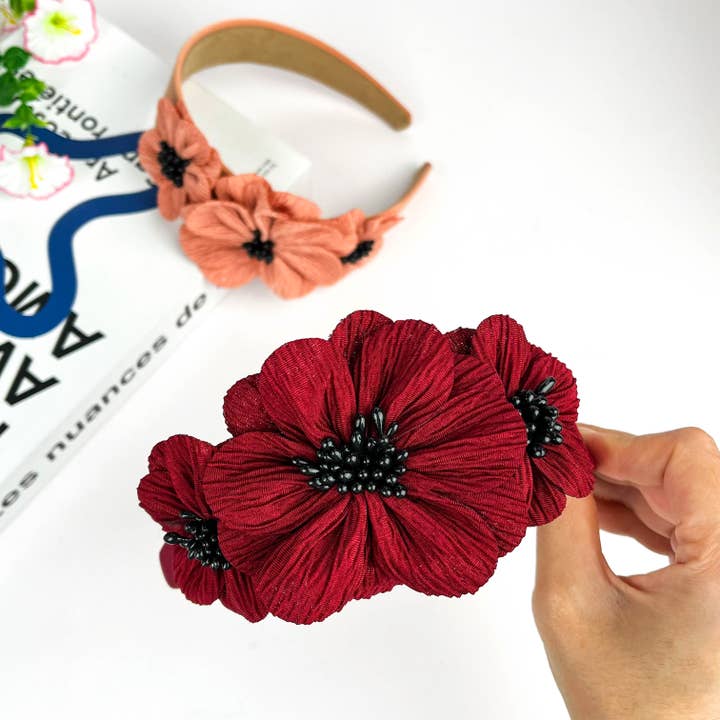 TheDivaSoap - Wholesale Fashion Headband - Women's - Pearl Flower Headband, Elegant Floral Hair Accessory10