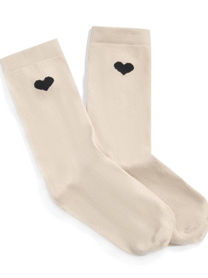women's cotton heart crew socks for wholesale by lisa b.