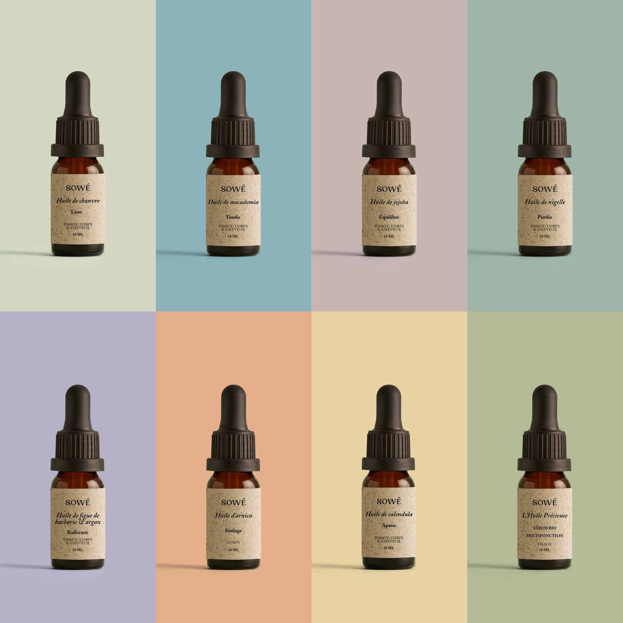 SOWE Botanic Lab – Großhandel Bade-/Körperöl – Entdeckungsbox – Sortiment an Pflanzenölen0