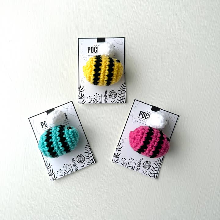 Crochet Happens - Wholesale Stuffed/Plush Toy - Kids & Baby - Pocket Bees - Set of 6 - Made to Order1