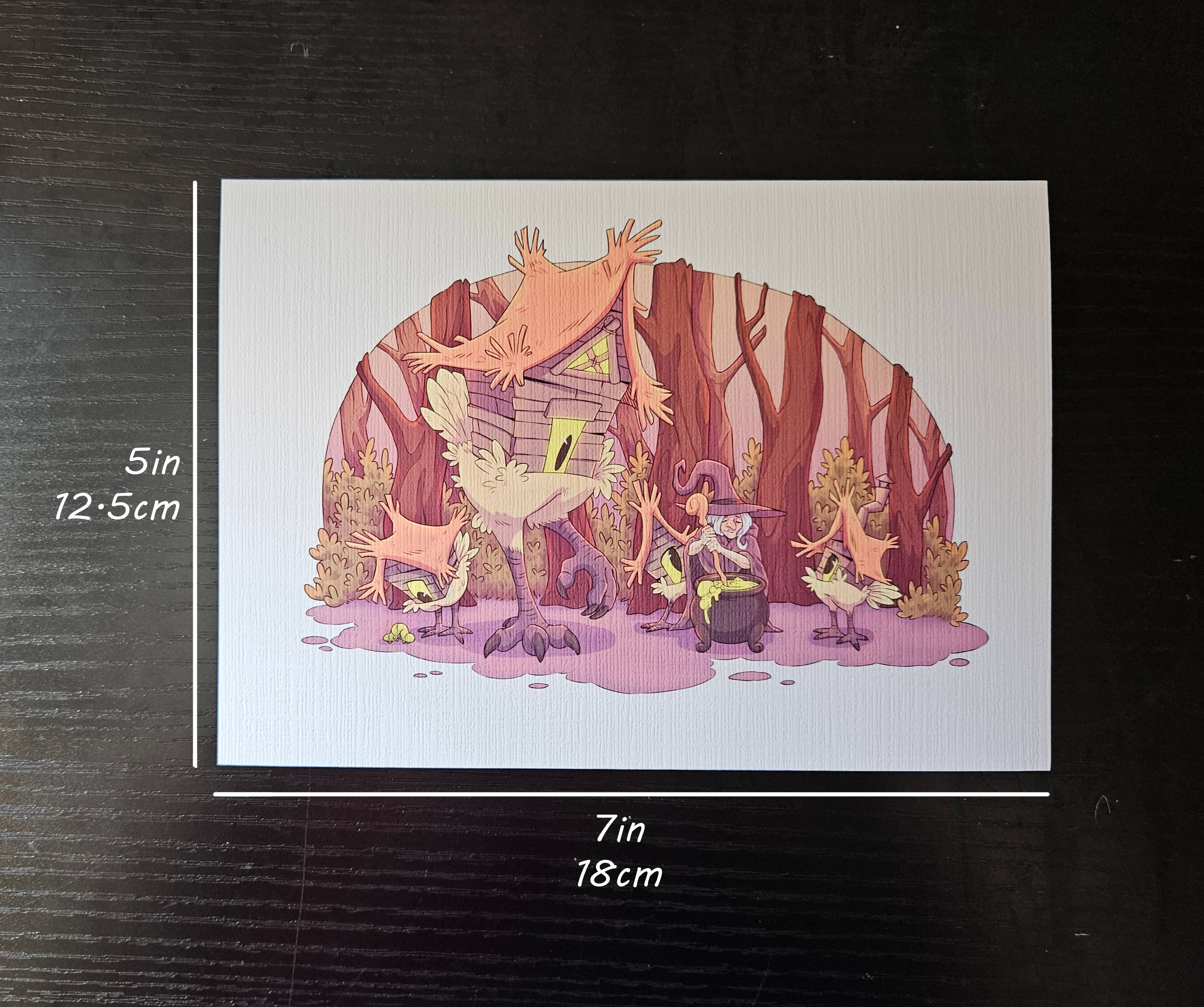 Sleepy Moth - Wholesale Everyday Greeting Card - House With Bird Legs Card 5x72