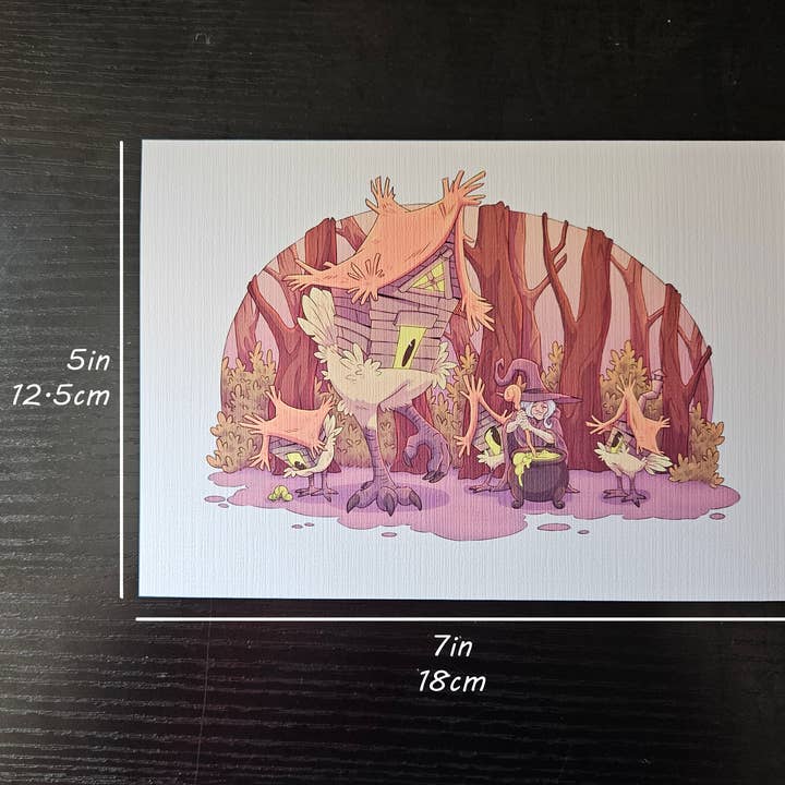 Sleepy Moth - Wholesale Everyday Greeting Card - House With Bird Legs Card 5x72