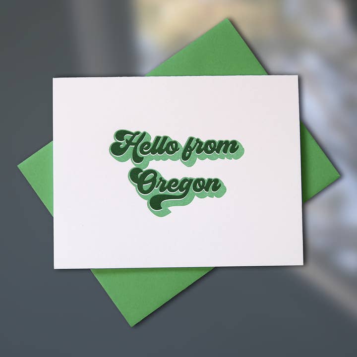Hello From Oregon - Caja de 6 para venta al por mayor de Sky of Blue Cards