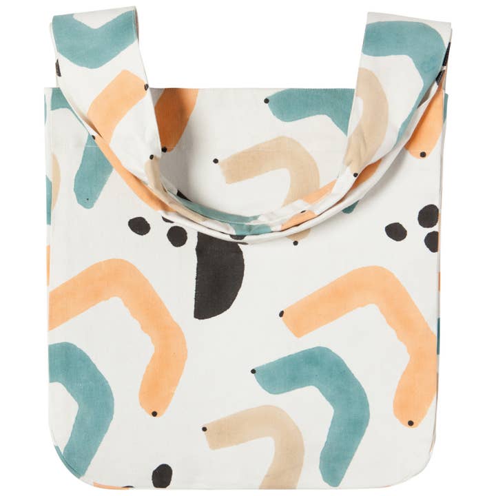 Danica Studio - Wholesale Tote Bag - Women's - Danica Studio Echo Block Printed Cotton Tote Bag