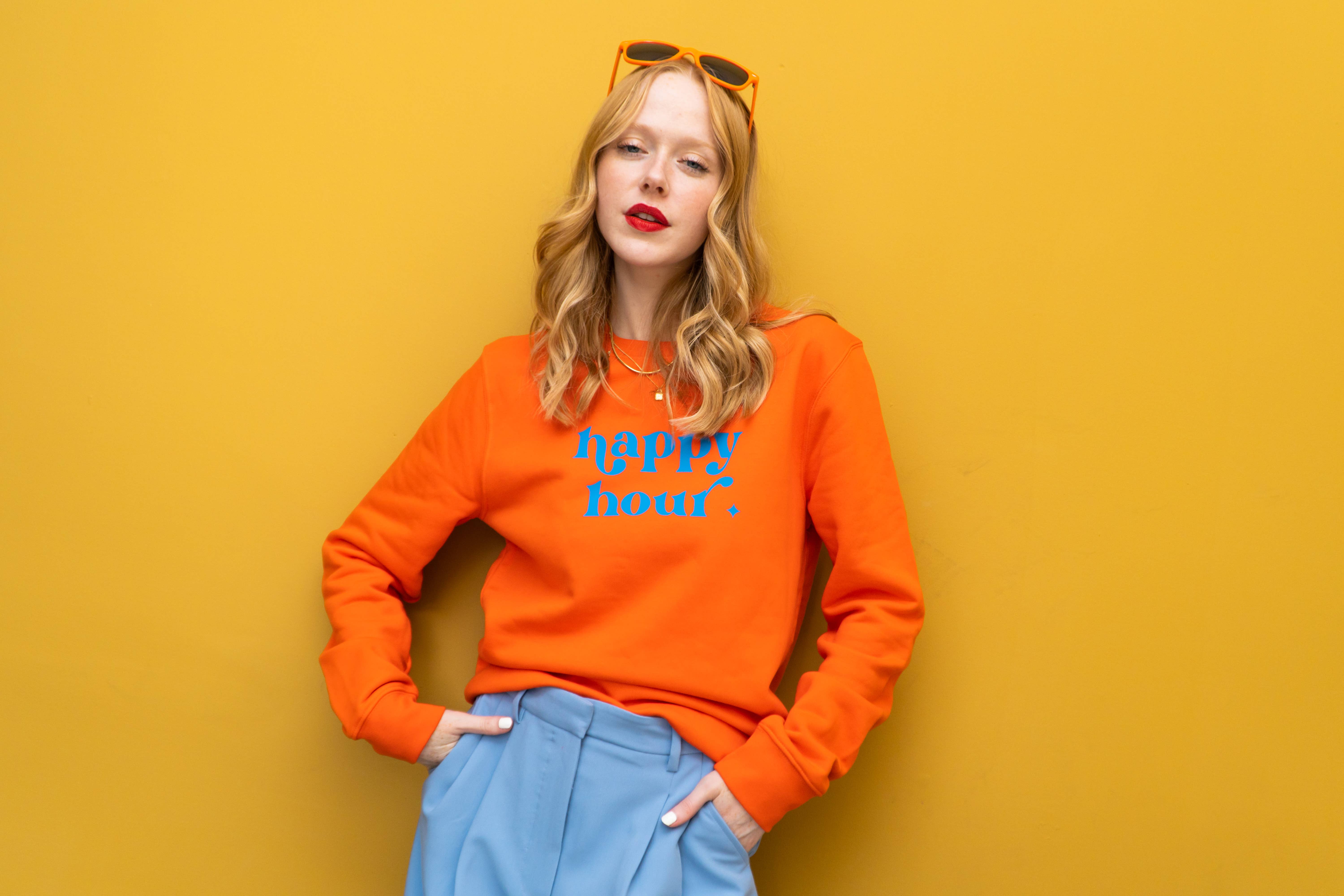 Rock On Ruby - Wholesale Graphic Sweatshirt - Women's - Happy Hour Slogan Sweatshirt2