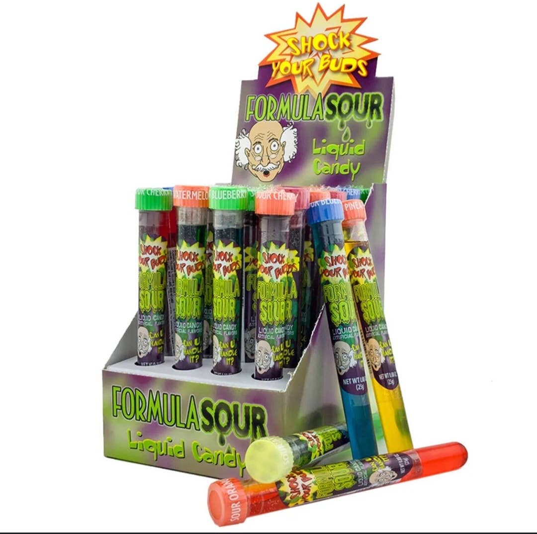 Majestic Wholesale - Wholesale Hard Candy - Formula Sour Liquid Candy 0.88oz Test Tube (24ct)0