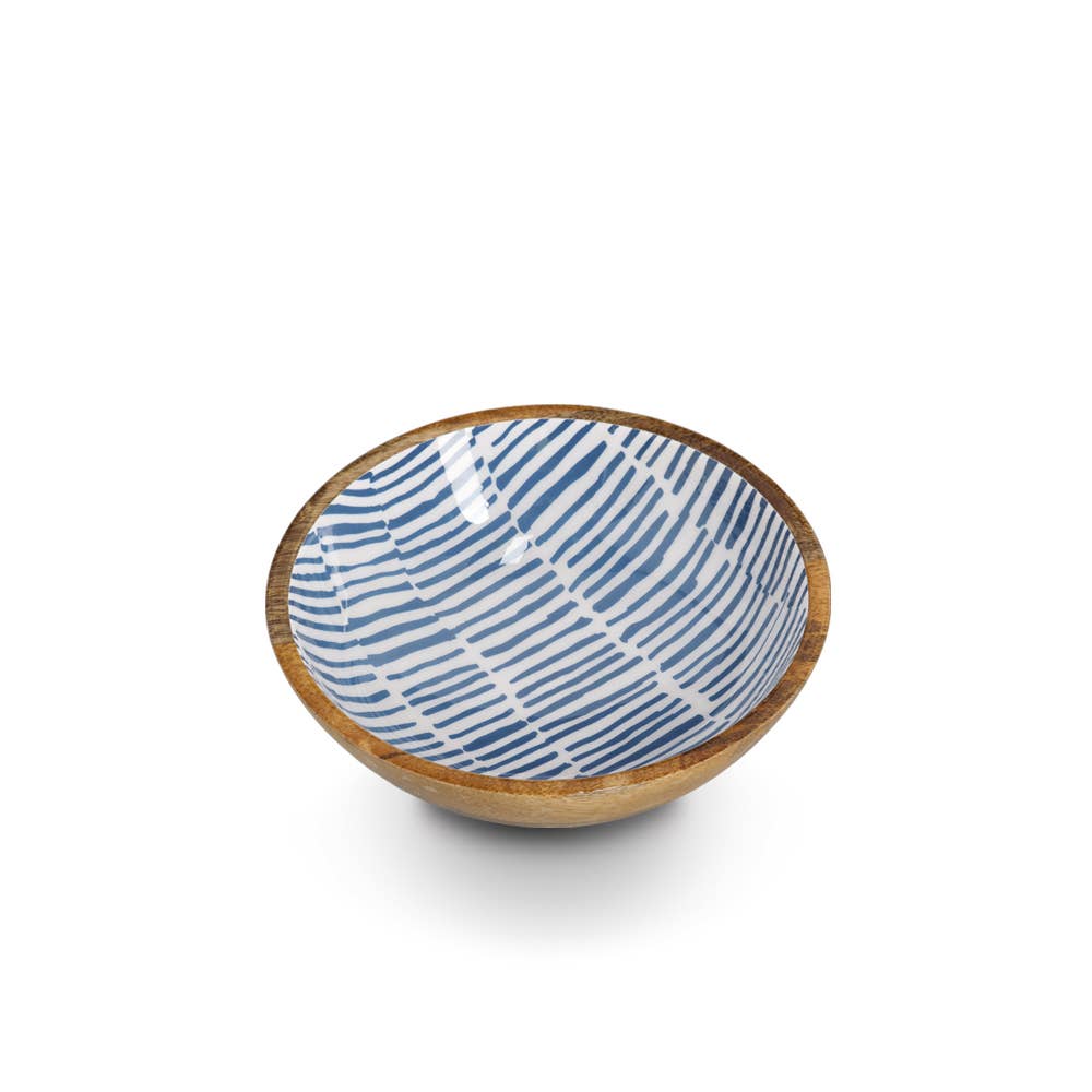 Bowl, Mango Wood, Blue for wholesale on Faire2