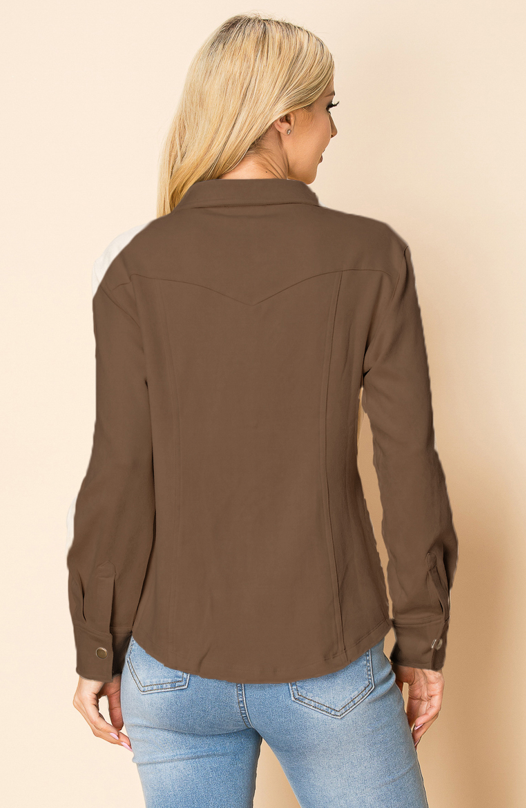 W.A.Y. --Wonderful And Young - Vendita all'ingrosso Camicia - Donna - Camicia a pressione in pelle scamosciata W.A.Y 17