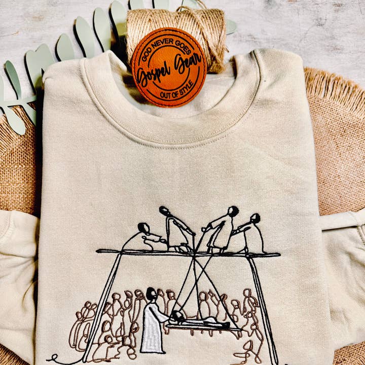 Gospel Gear Co - Vente T-shirt – unisexe - Chemise brodée "Jésus guérit le paralysé"0